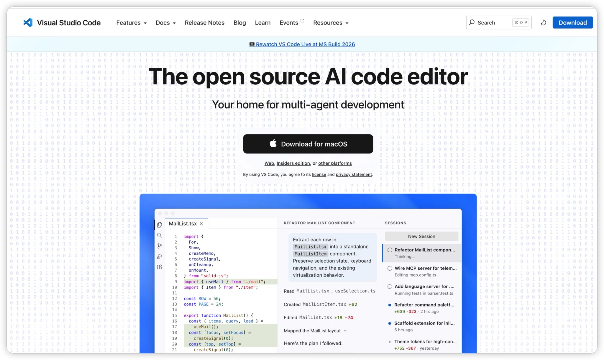 VS Code 官方下载页面